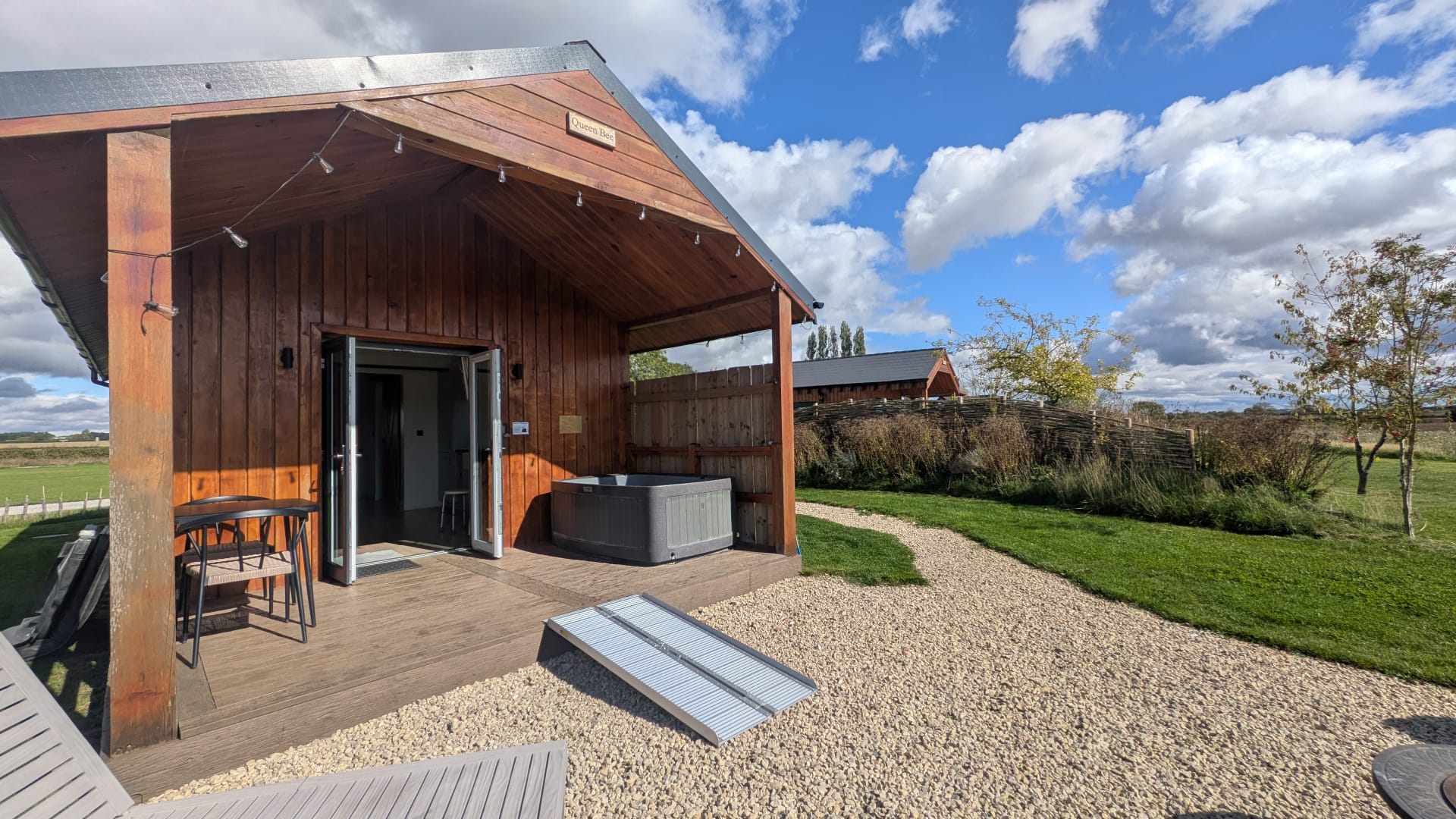Accessible ramps at Wold Escapes glamping cabins