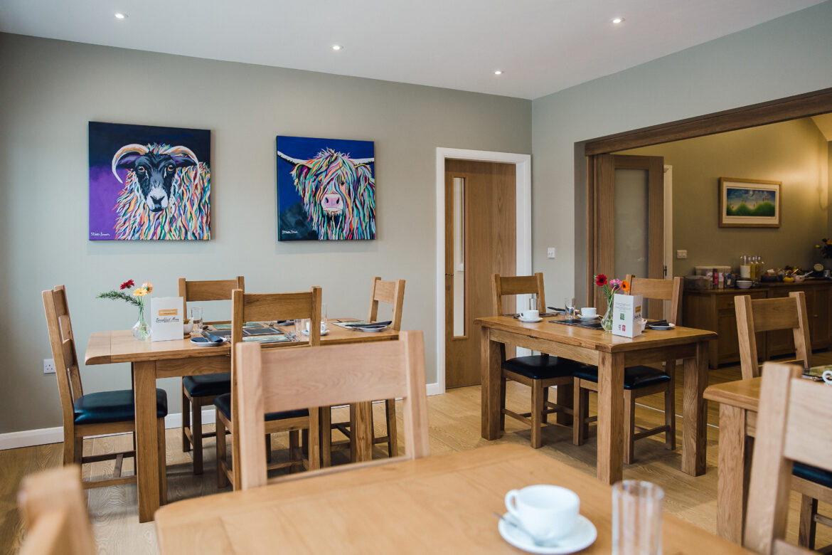 Wold Escapes private dining room B&B accommodation 