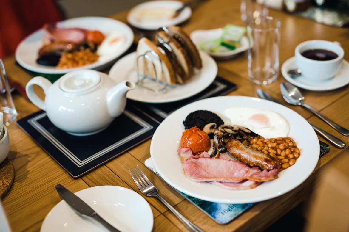 Wold Escapes private dining room Yorkshire Cooked breakfast B&B accommodation 