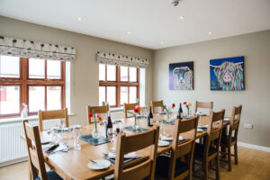 Wold Escapes private dining room B&B accommodation