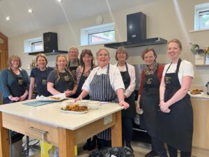 Rosie South teaching Tapas at Yorkshire Wolds Cookery School