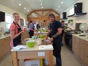Students on Sharmini Indian Cookery Course