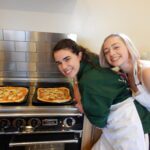 DofE students with pizza at Yorkshire Wolds Cookery School